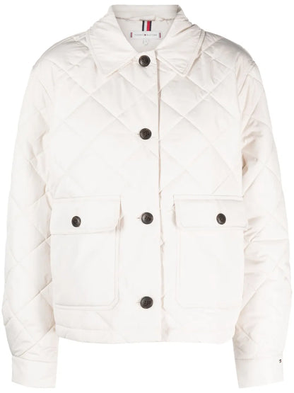 Padded Diamond-Quilted Jacket