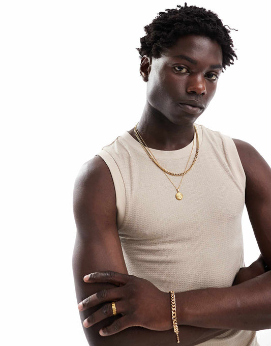 Muscle Vest With Textured Feel