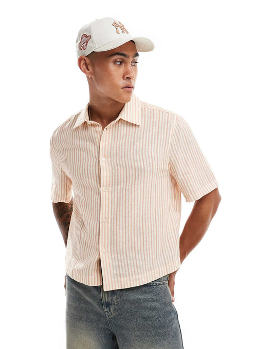 Relaxed Boxy Shirt With Short Sleeves