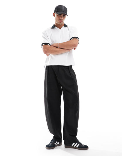 Relaxed T-Shirt With Sports Collar