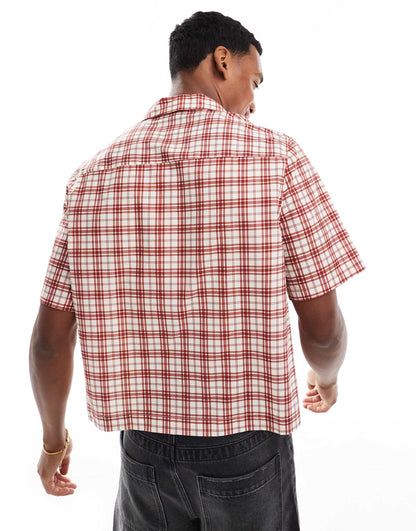 Relaxed Boxy Shirt With Revere Collar