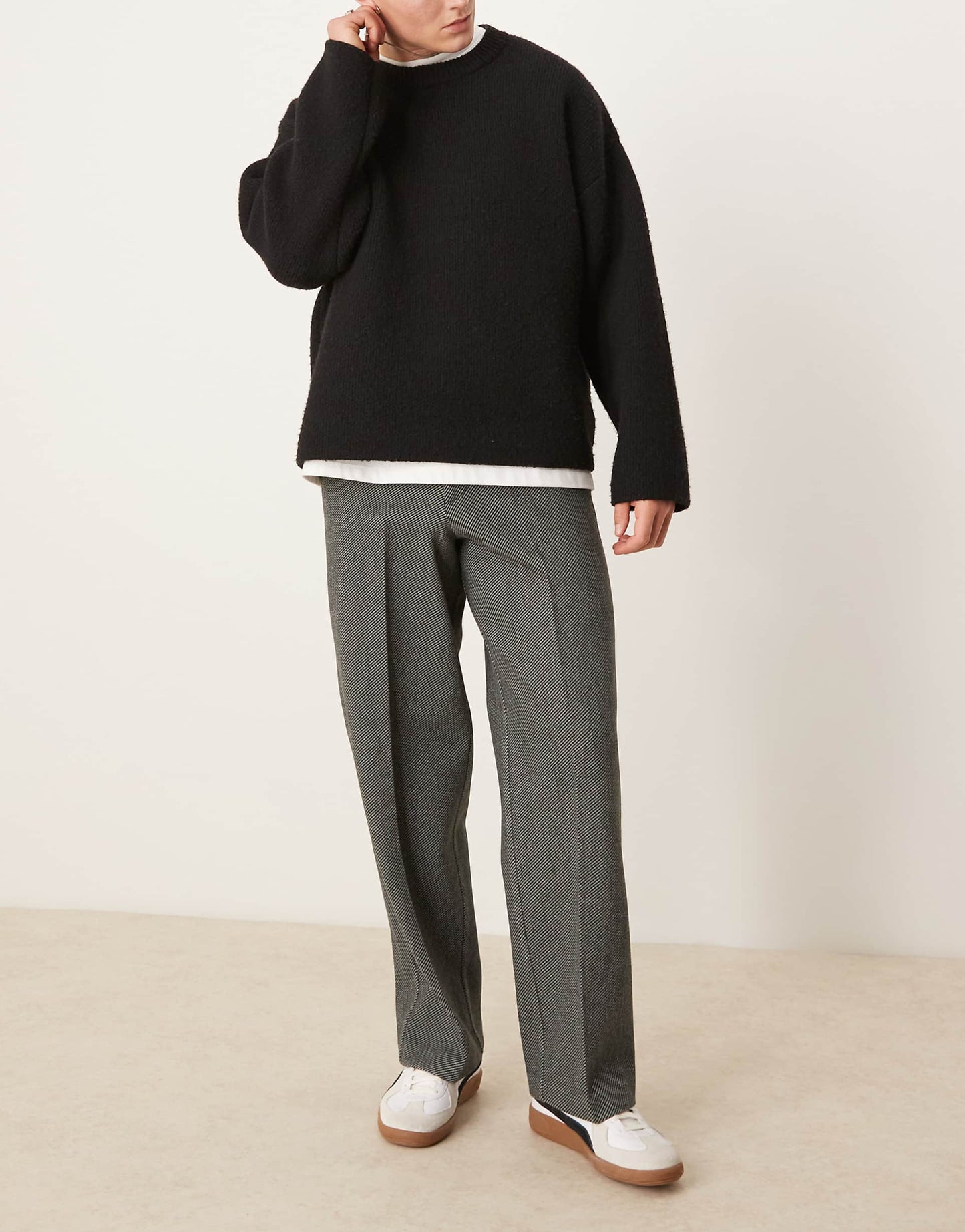 Smart Wide Leg Wool Mix Trousers