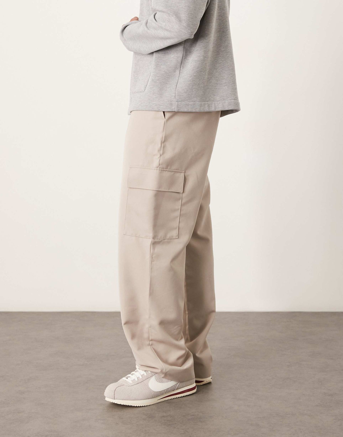 Smart Wide Leg Cargo Trousers