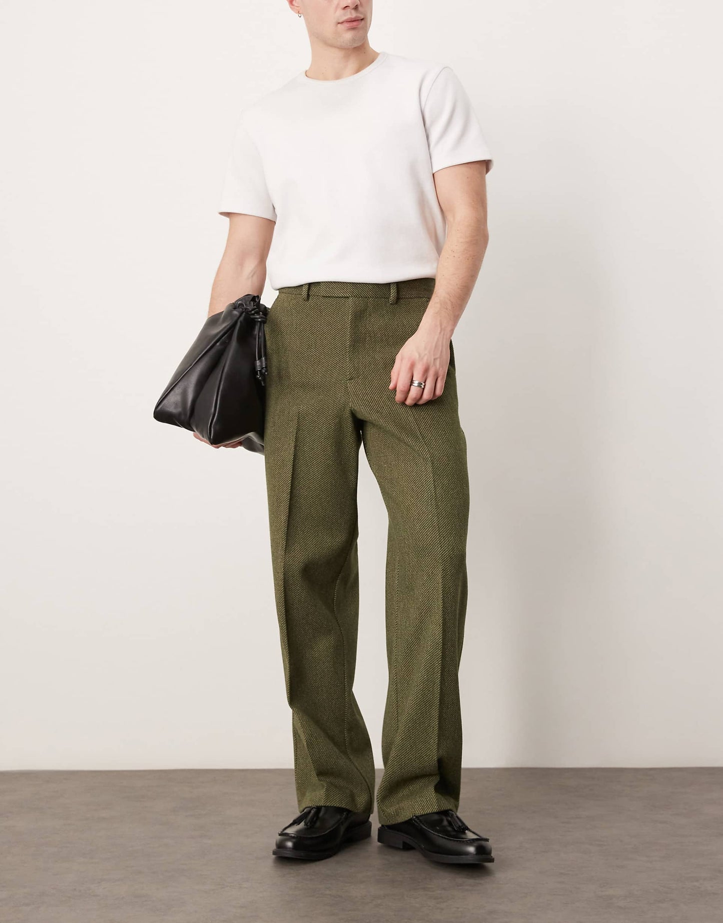 Smart Wide Leg Wool Mix Trousers
