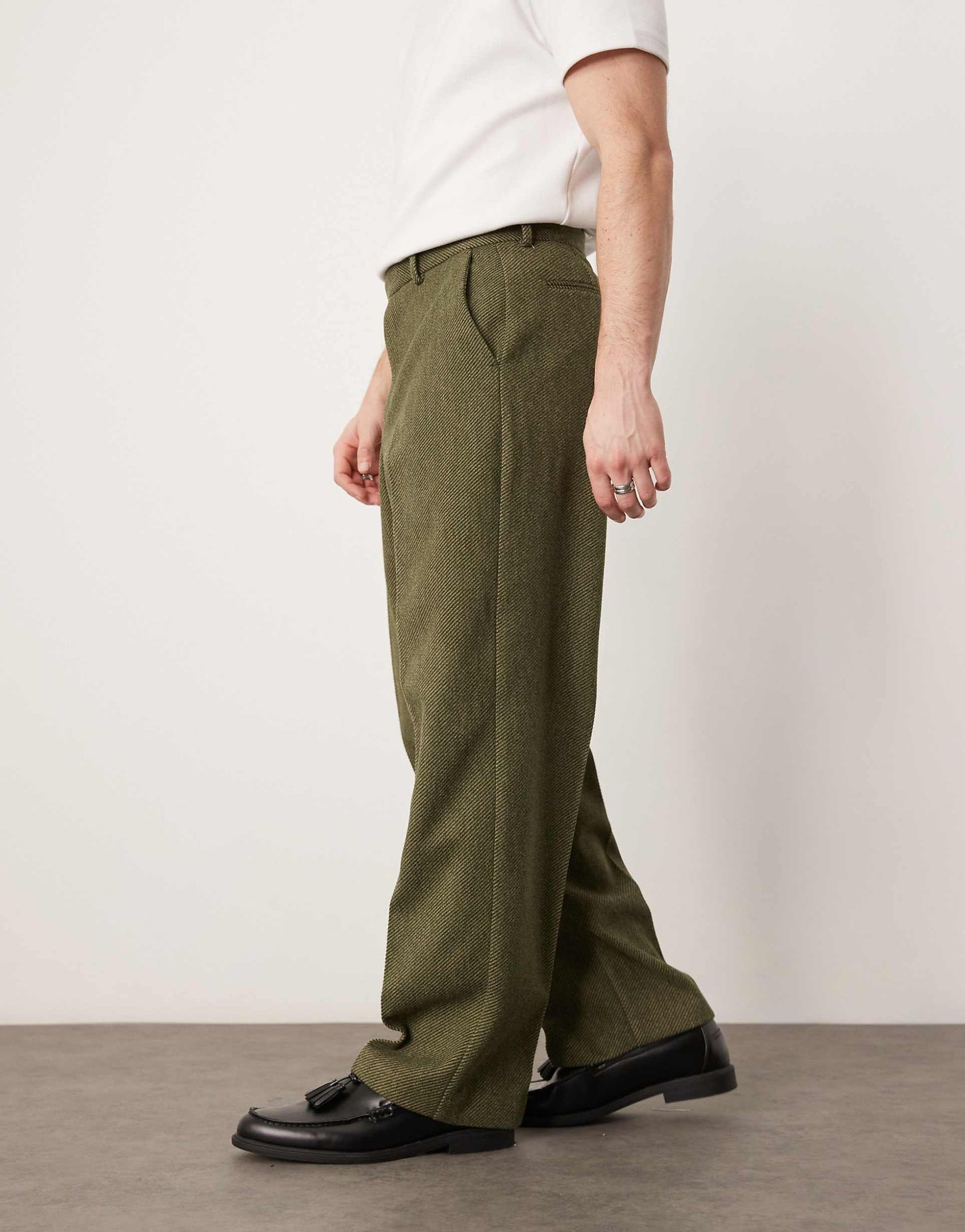 Smart Wide Leg Wool Mix Trousers