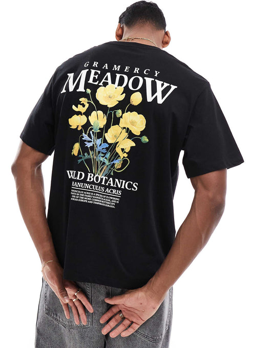 Oversized T-Shirt With Meadow Back Print