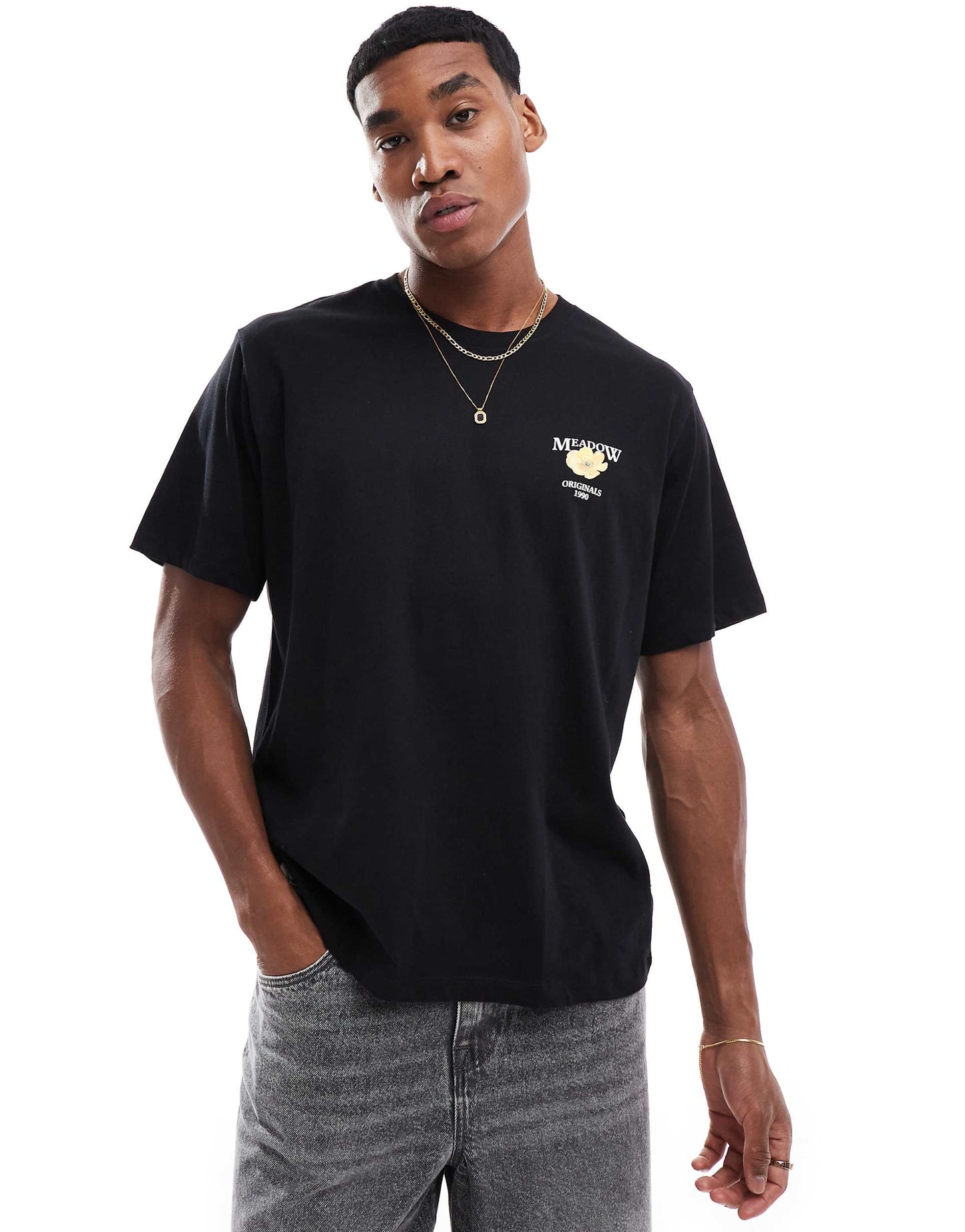 Oversized T-Shirt With Meadow Back Print