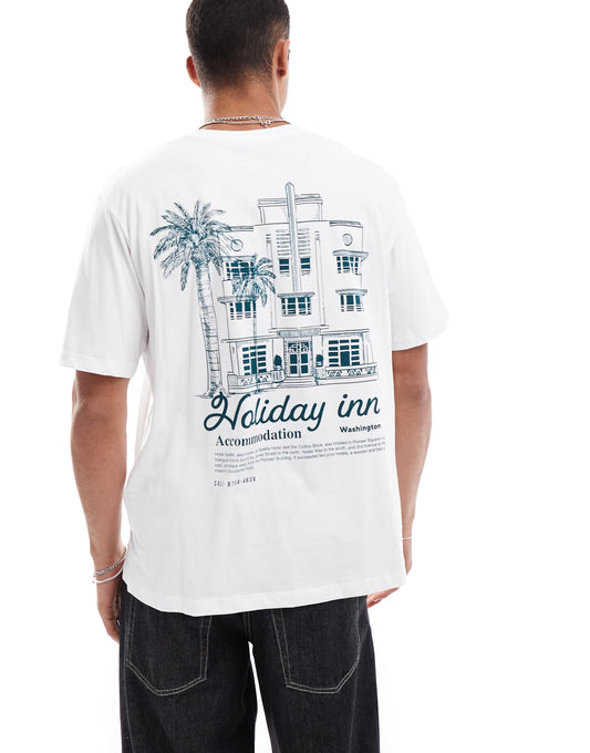 Oversized T-Shirt With Holiday Inn Back Print