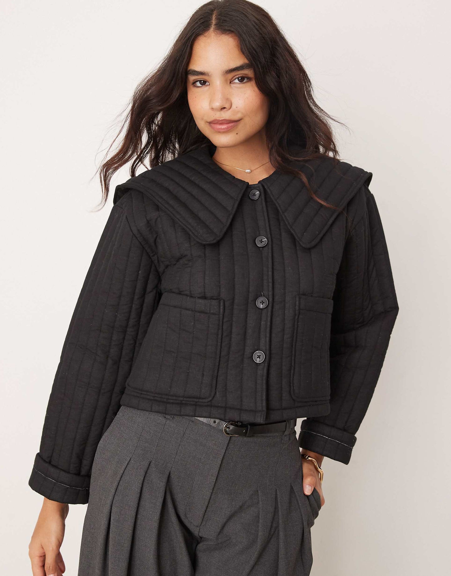 Quilted Jacket With Collar