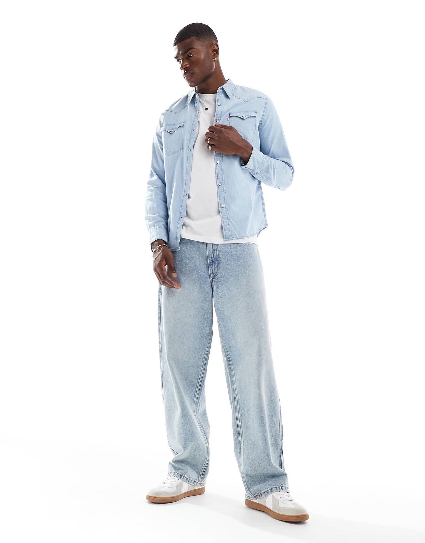 Barstow Western Chambray Denim Shirt Regular Fit