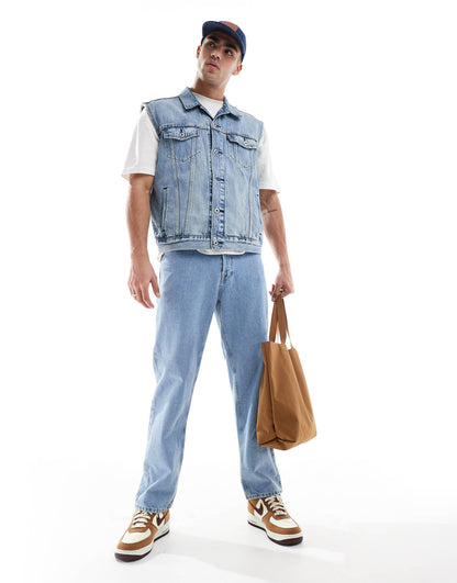 Relaxed Trucker Denim Vest