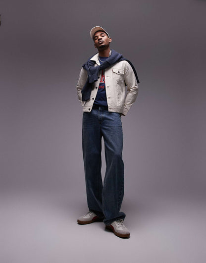 Trucker Jacket Cotton Linen Blend