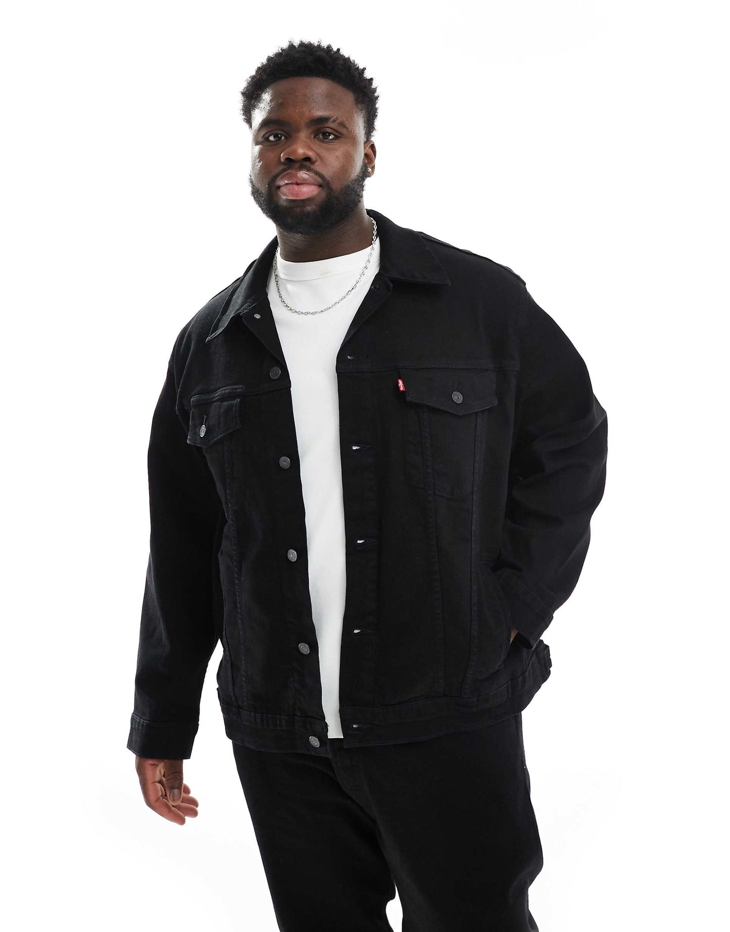 Big & Tall Denim Trucker Jacket