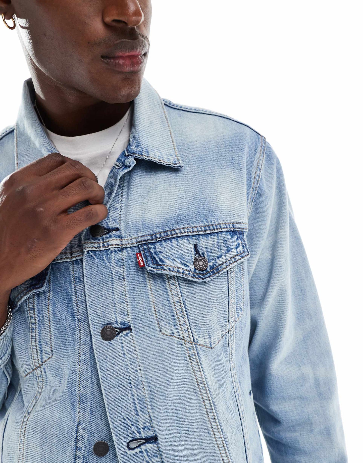 Relaxed Fit Lightweight Trucker Denim Jacket