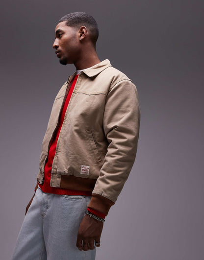 Workwear Capsule Embarcadero Aviator Bomber Jacket Lightweight Canvas