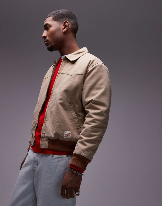 Workwear Capsule Embarcadero Aviator Bomber Jacket Lightweight Canvas