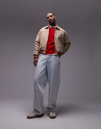 Workwear Capsule Embarcadero Aviator Bomber Jacket Lightweight Canvas