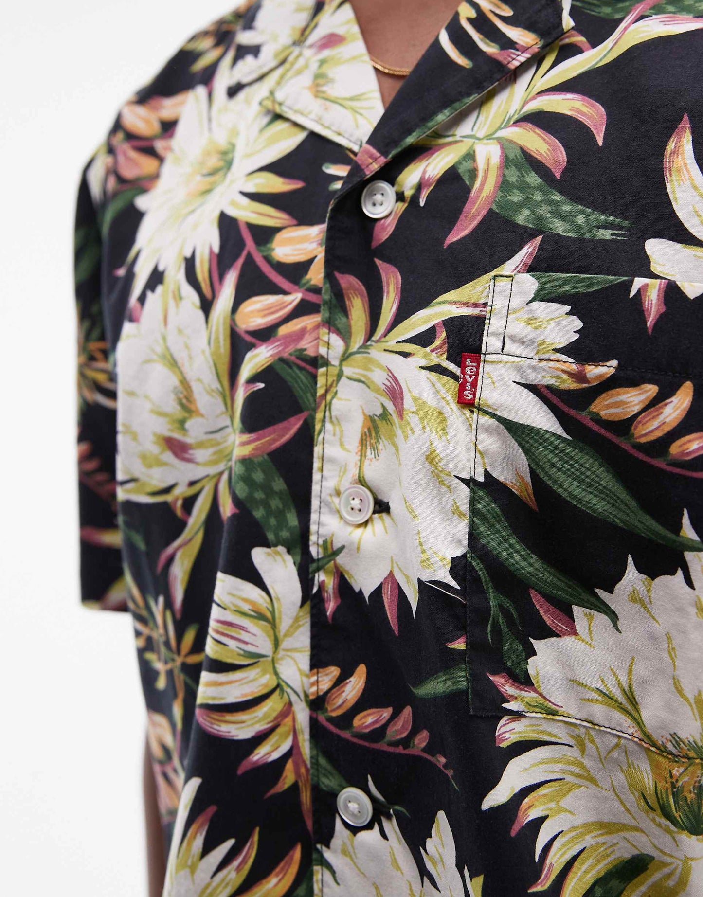 The Sunset Camp Short Sleeve Revere Collar Floral Print Shirt