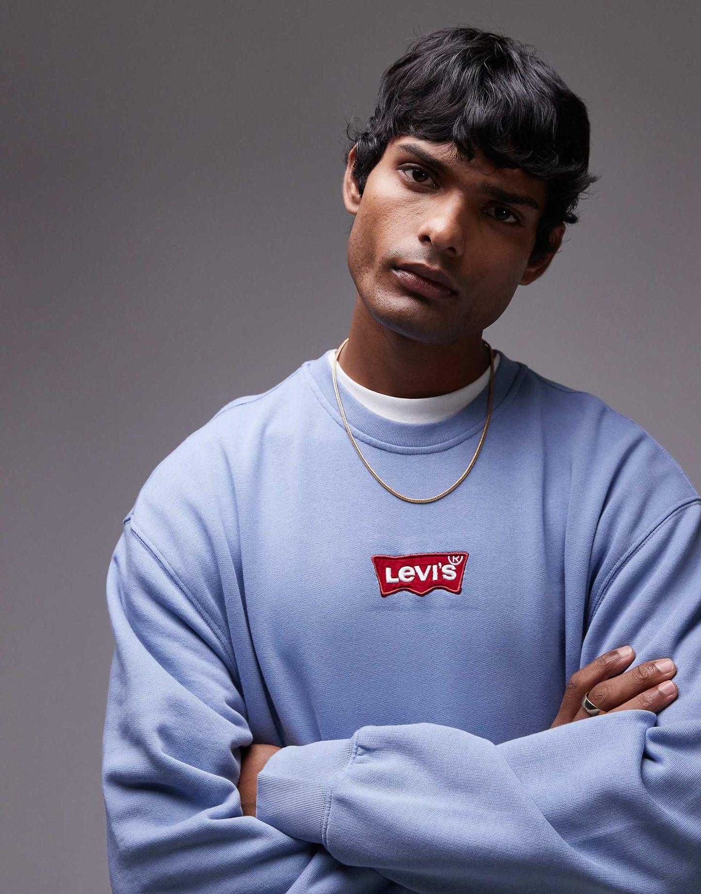 Relaxed Fit Central Batwing Logo Sweatshirt