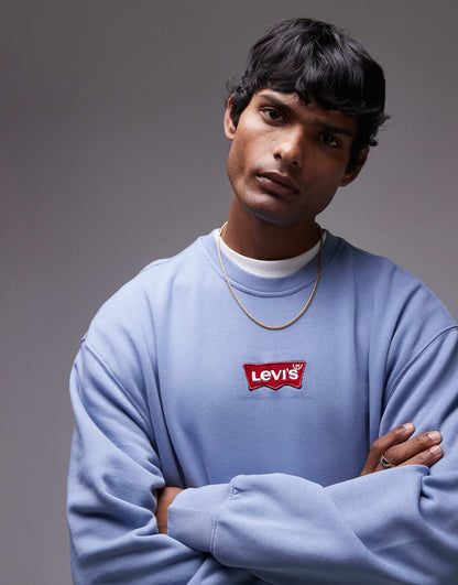 Relaxed Fit Central Batwing Logo Sweatshirt