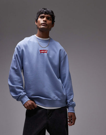 Relaxed Fit Central Batwing Logo Sweatshirt