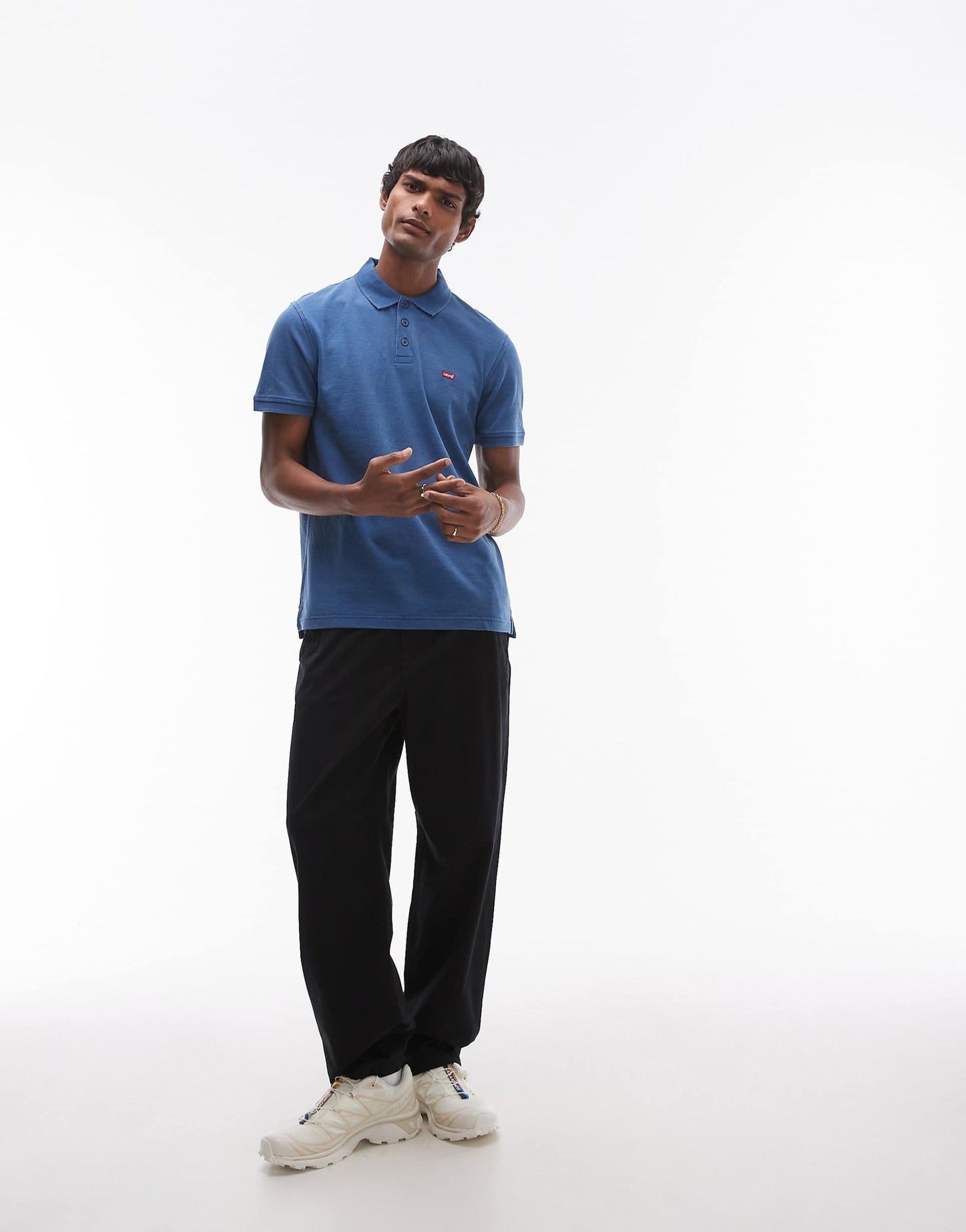 Batwing Logo Slim Fit Pique Polo