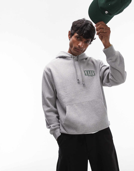 Relaxed Fit Serif Logo Hoodie