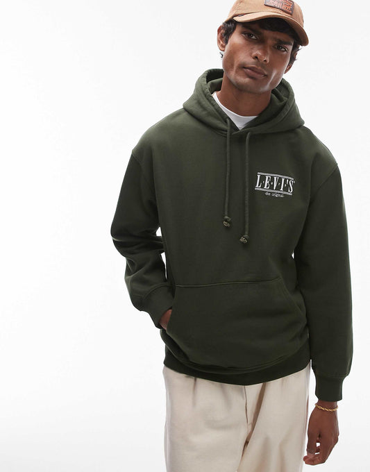 Relaxed Fit Serif Logo Hoodie