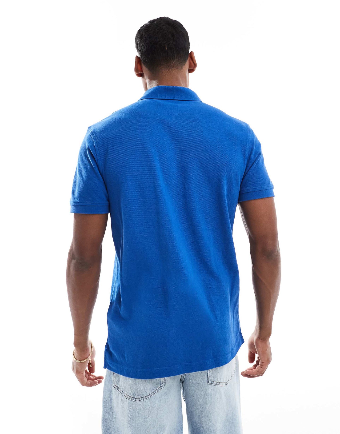 Batwing Logo Slim Fit Pique Polo