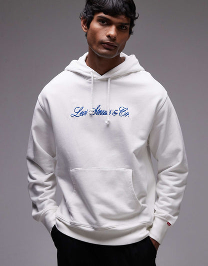 Script Embroid Logo Hoodie