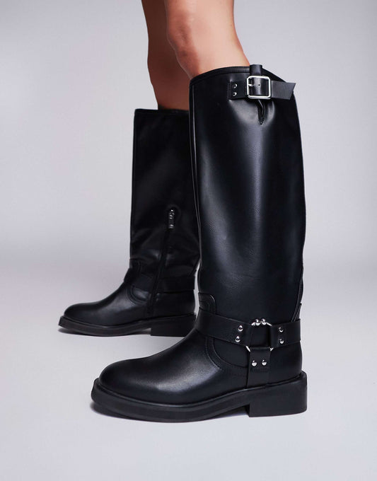 Knee High Biker Boot