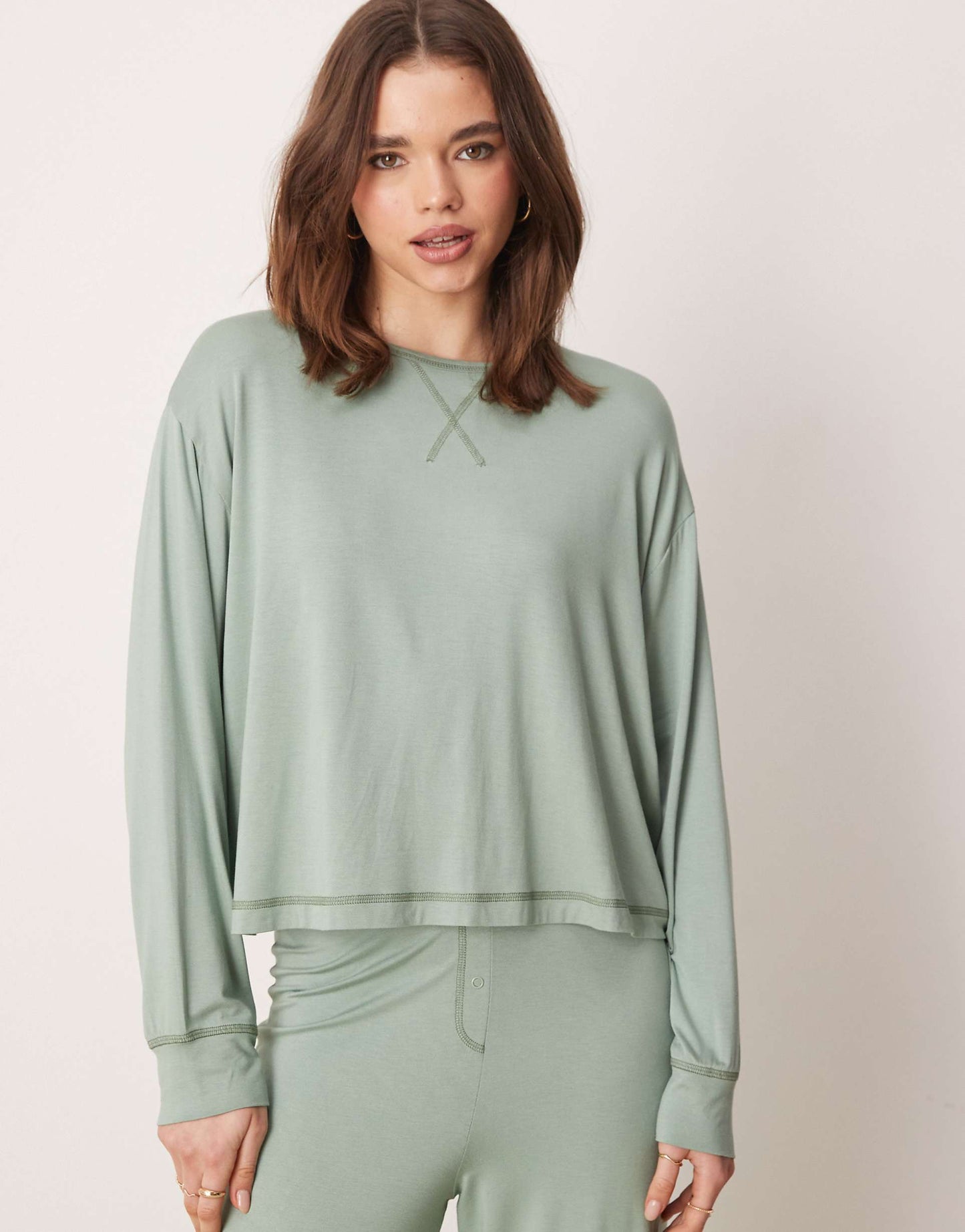 Mix & Match Super Soft Long Sleeve Oversize Pyjama Top