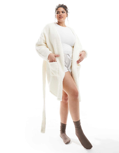 Curve Cloud Fleece Cardigan Robe