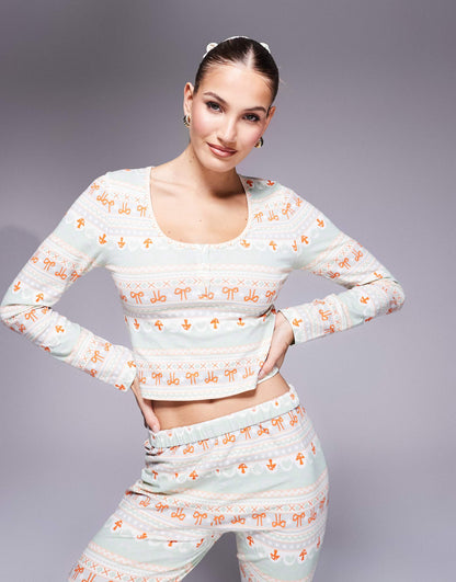 Mix & Match Long Sleeve Pyjama Top