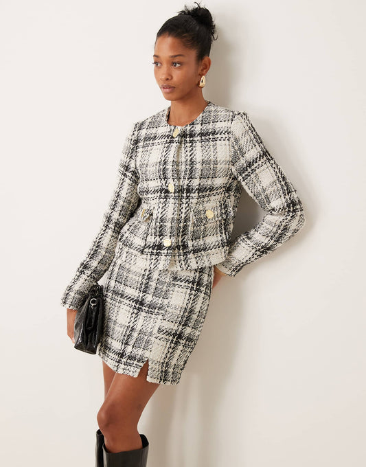 Boucle Cropped Jacket Co-Ord