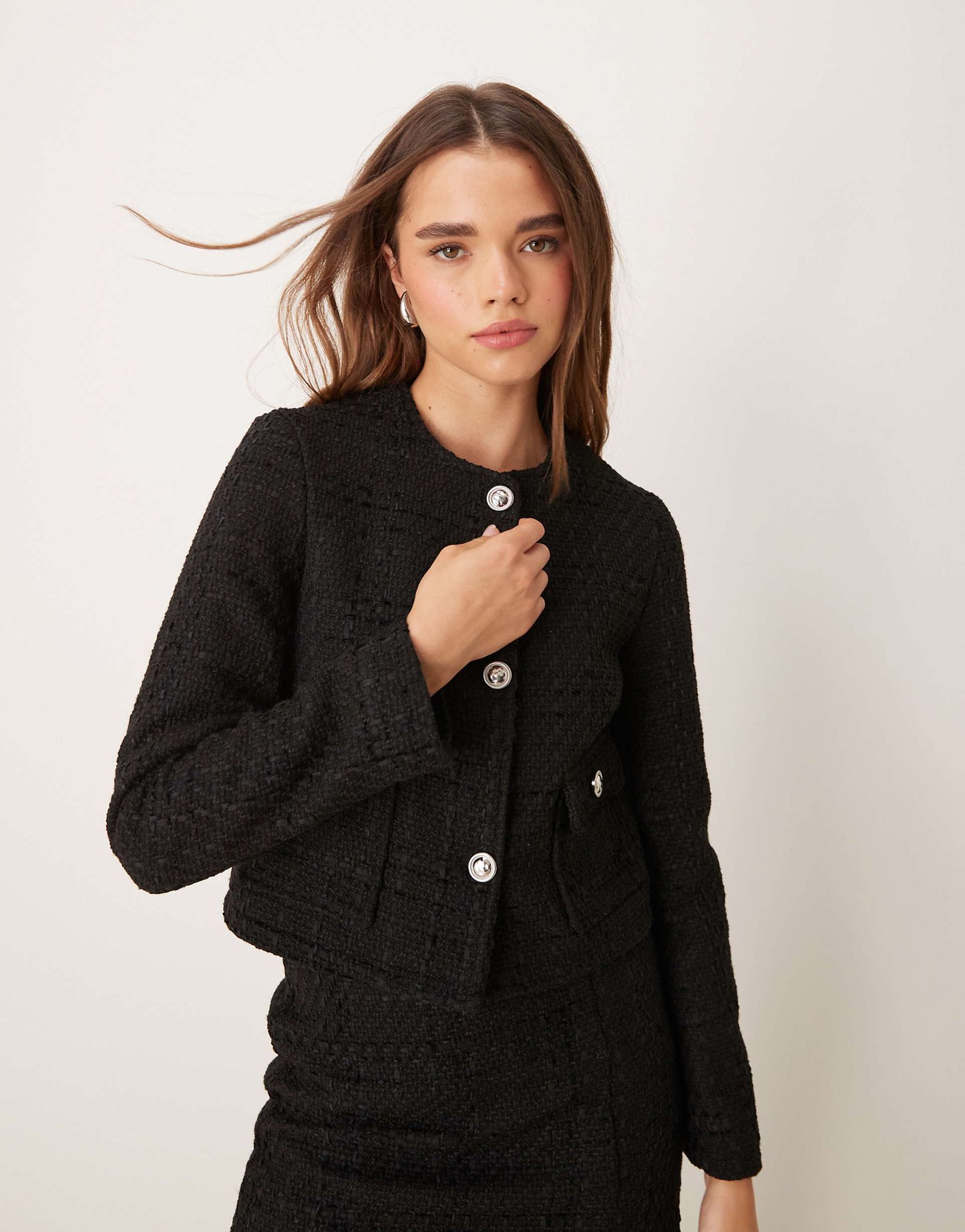 Boucle Cropped Jacket Co-Ord