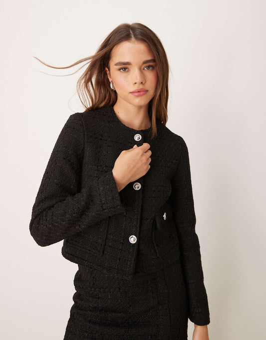 Boucle Cropped Jacket Co-Ord