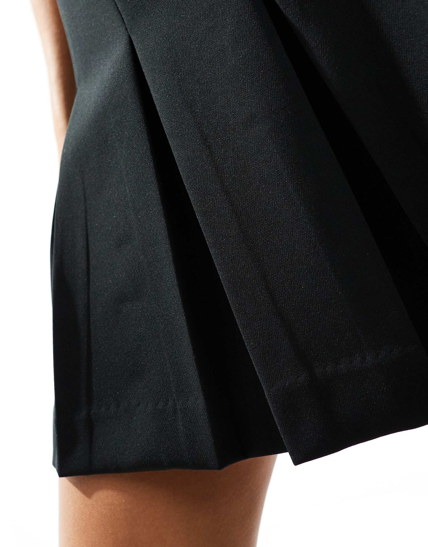 Box Pleat Mini Skirt