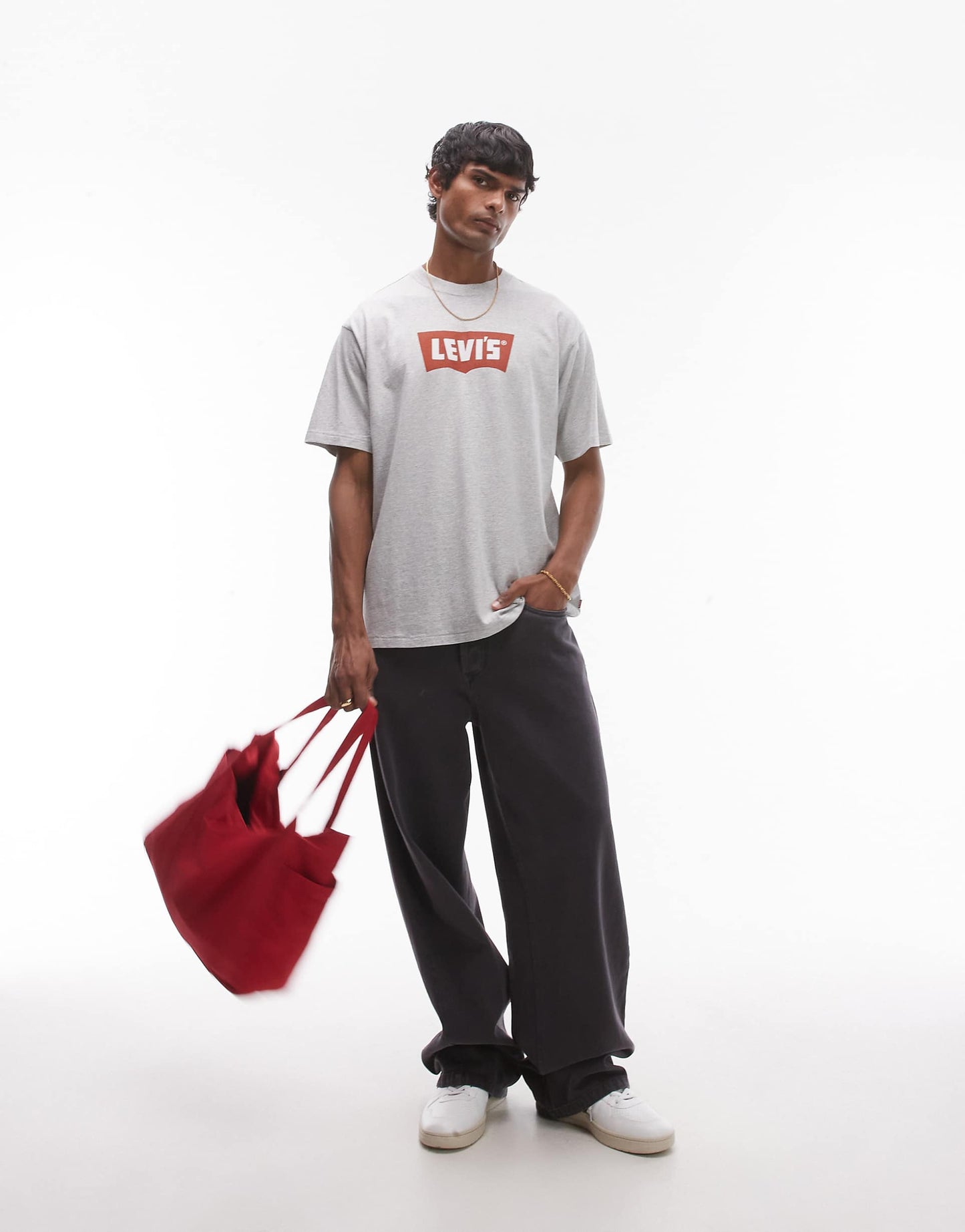 Vintage Relaxed Fit Batwing Central Logo T-Shirt
