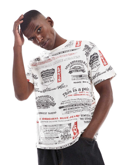 Vintage Relaxed Fit All Over 501 Print T-Shirt