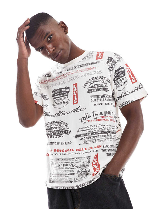 Vintage Relaxed Fit All Over 501 Print T-Shirt