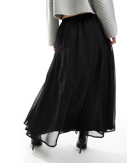 Chiffon Godet Maxi Skirt