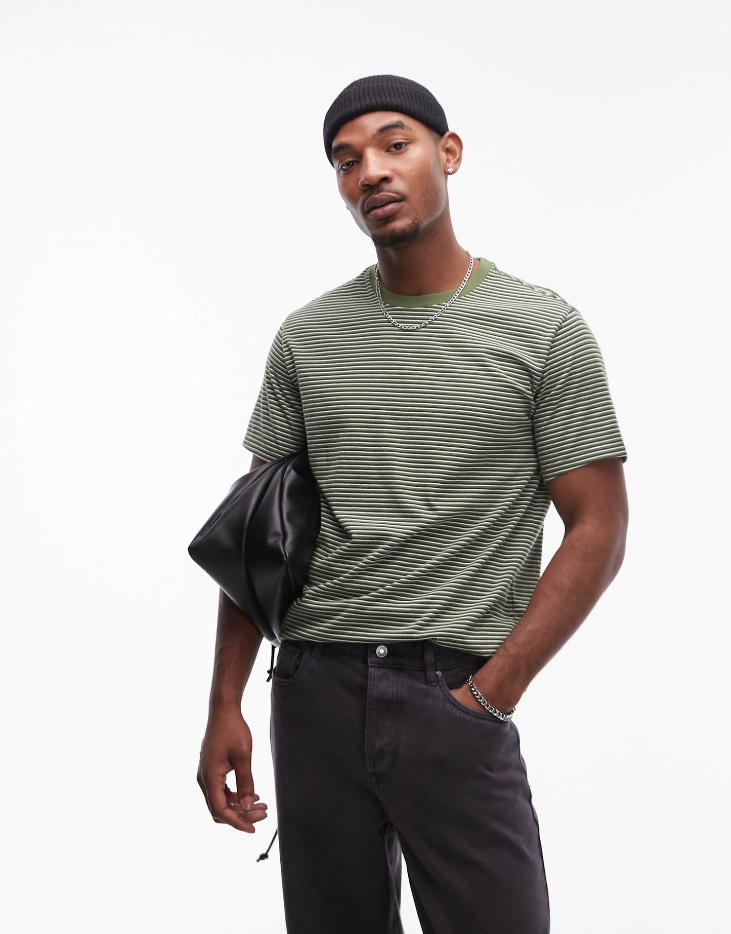 Mainline The Essential Relaxed Fit Stripe T-Shirt