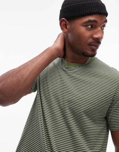 Mainline The Essential Relaxed Fit Stripe T-Shirt