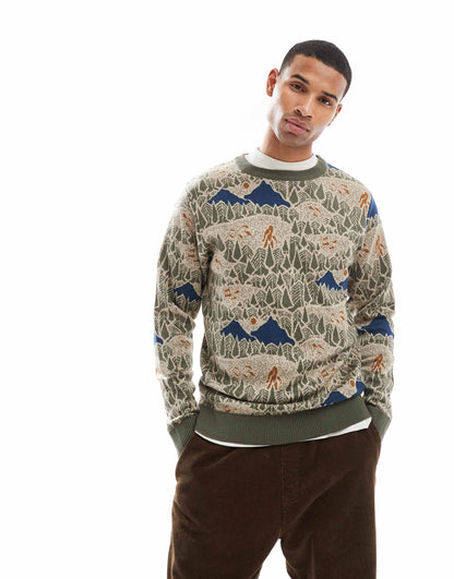 Highline Retro Jacquard Mountain Jumper