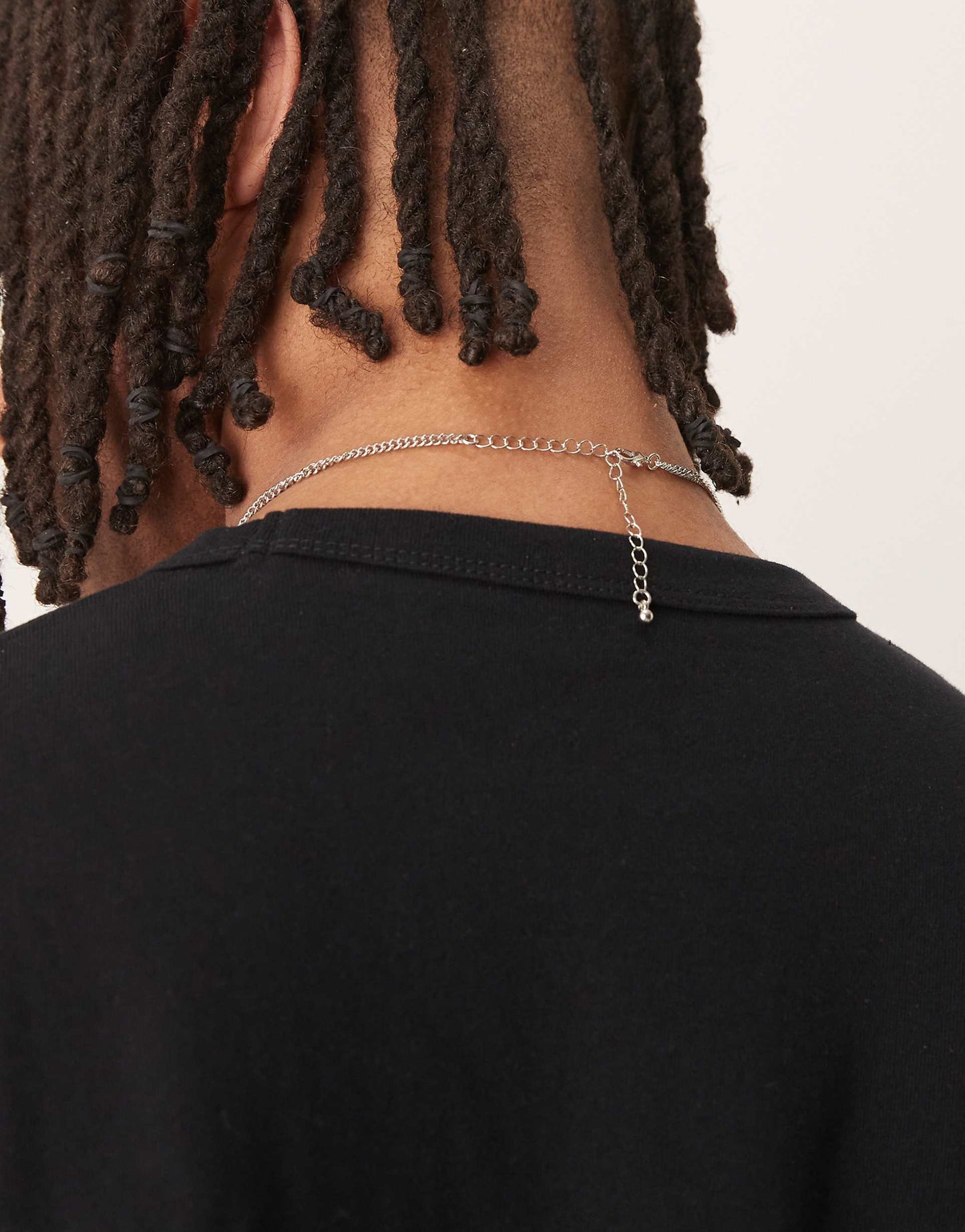 Necklace With Square Black Stone Pendant