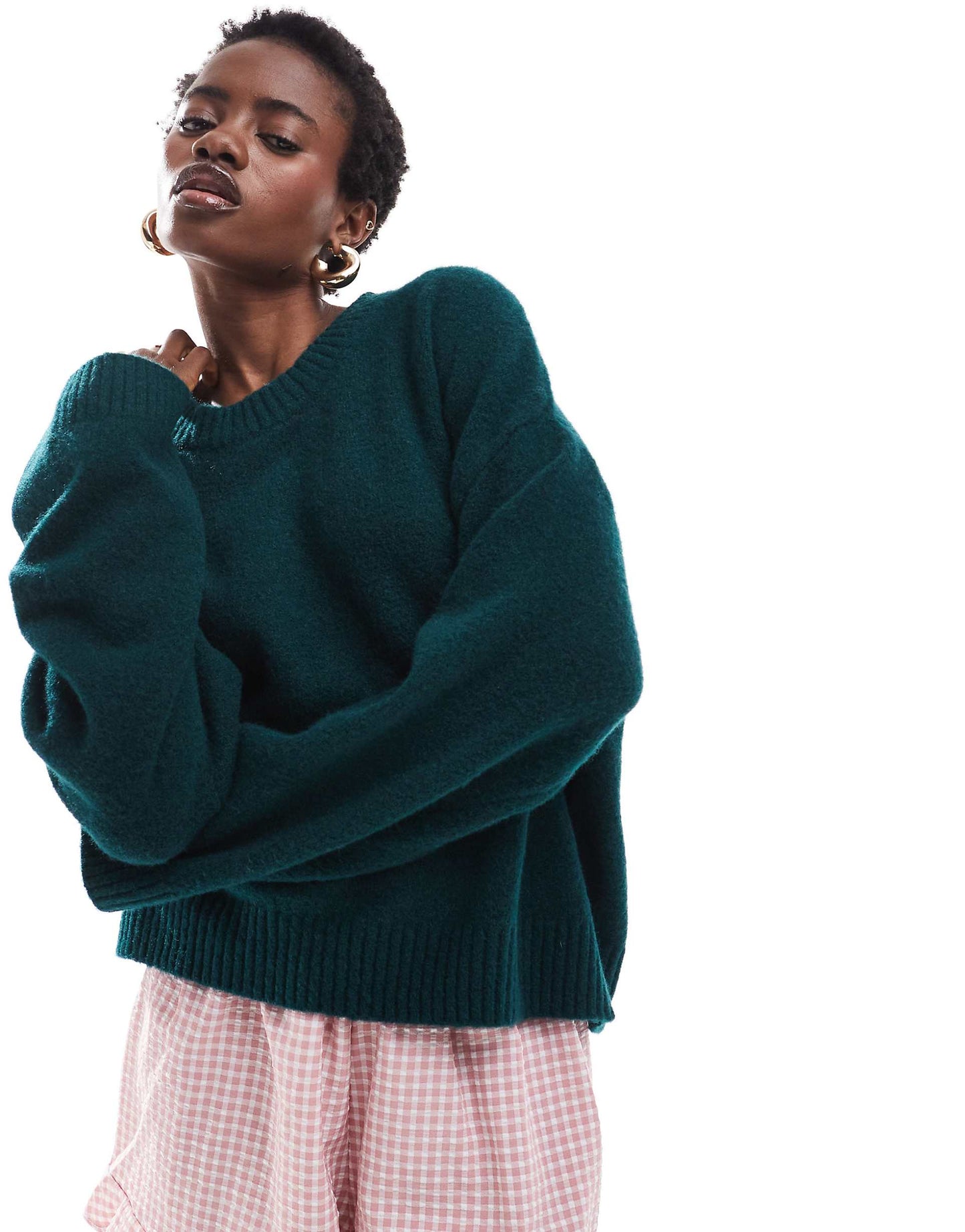 Round Neck Relaxed Knitted Jumper