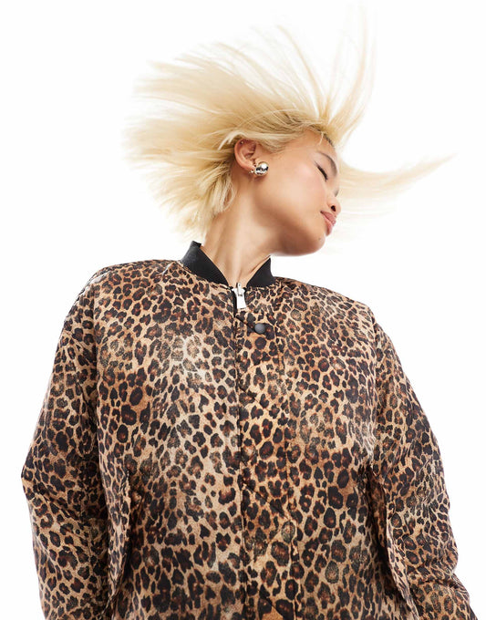 Reversible Oversized Bomber Jacket