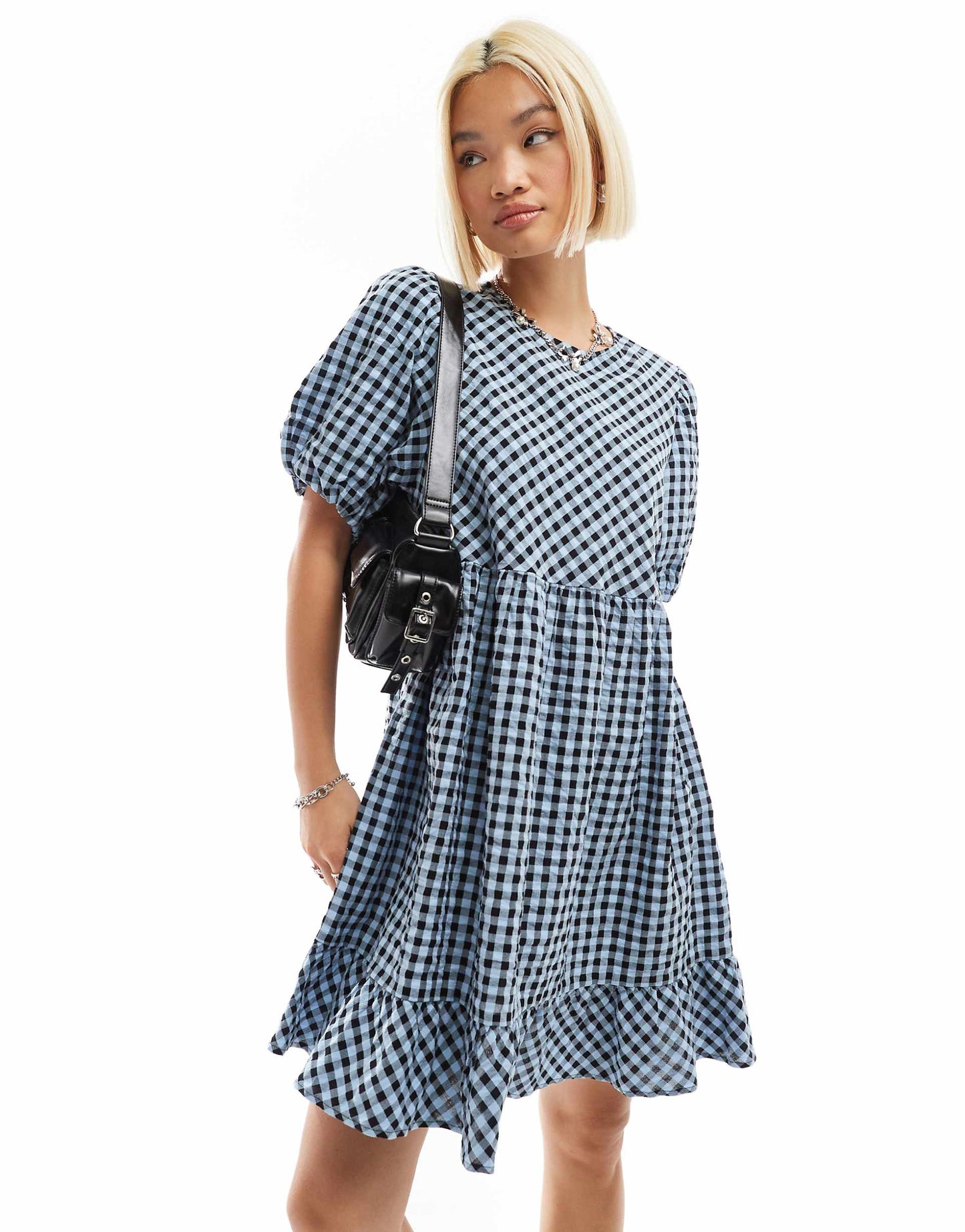 Short Sleeve Smock Mini Dress