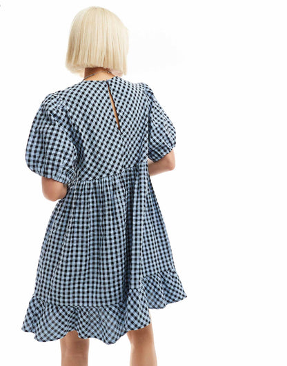 Short Sleeve Smock Mini Dress